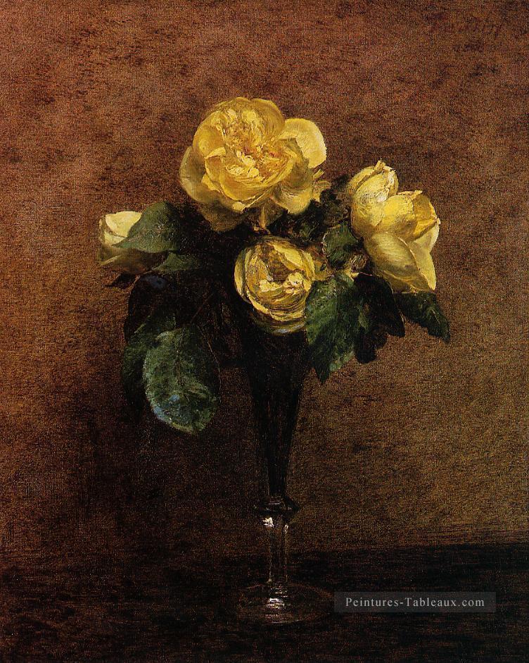 Fleurs Roses Maréchal Neil peintre de fleurs Henri Fantin Latour Peintures à l'huile